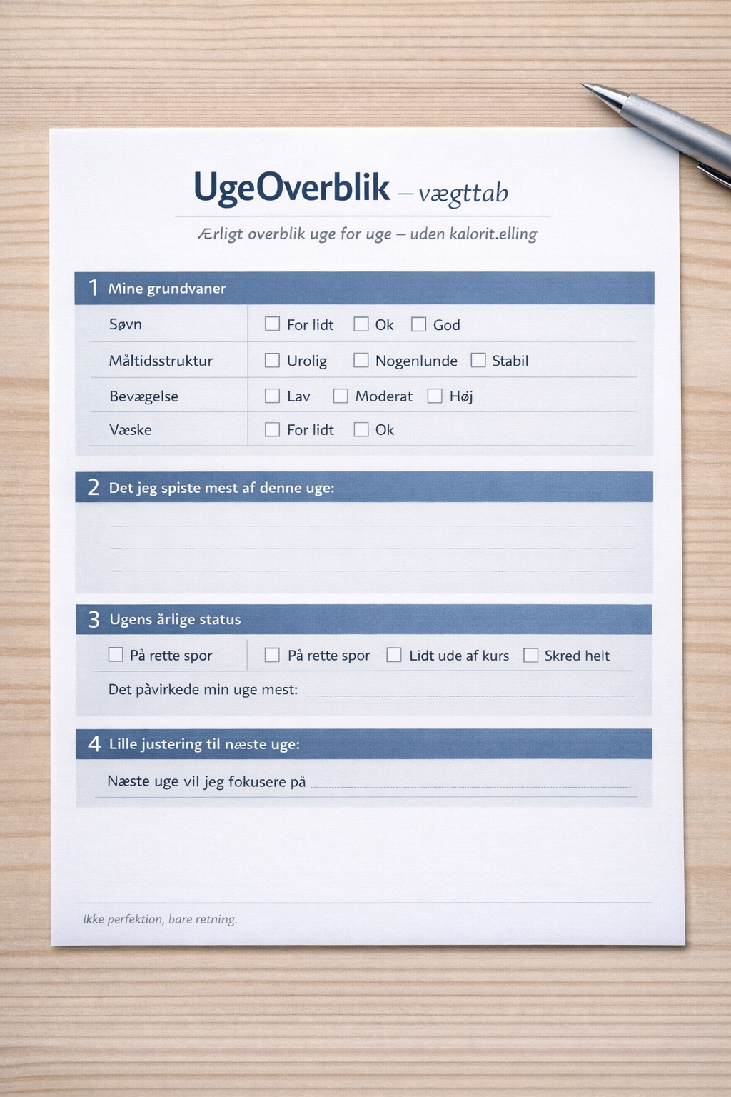 UgeOverblik – vægttab
