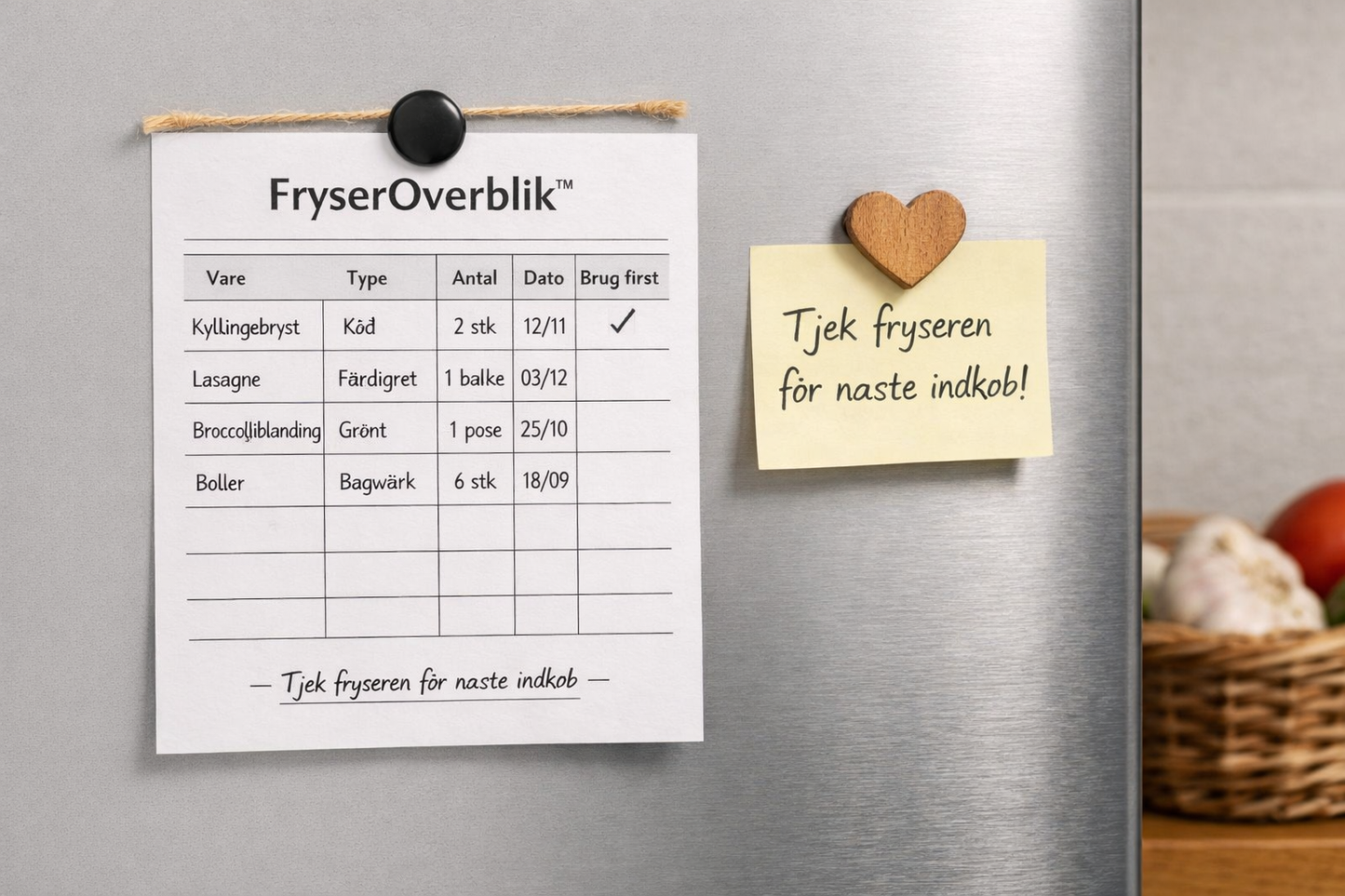 FryserOverblik – stop med at købe det, du allerede har (30 ark)