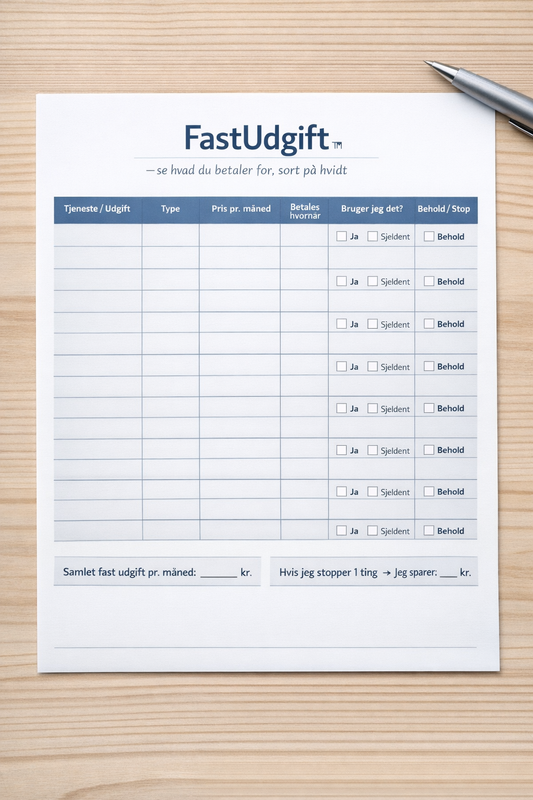FastUdgift – dit samlede overblik