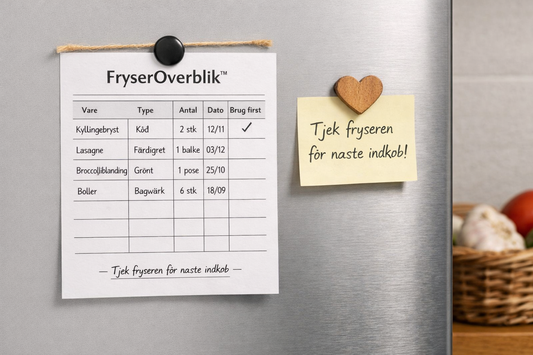 FryserOverblik – stop med at købe det, du allerede har (30 ark)