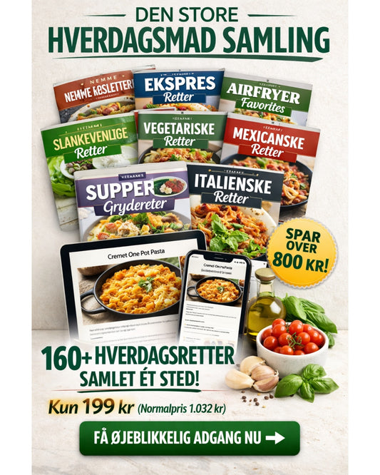 Den Store Hverdagsmad Samling – 8 Digitale Kogebøger (160+ Opskrifter)